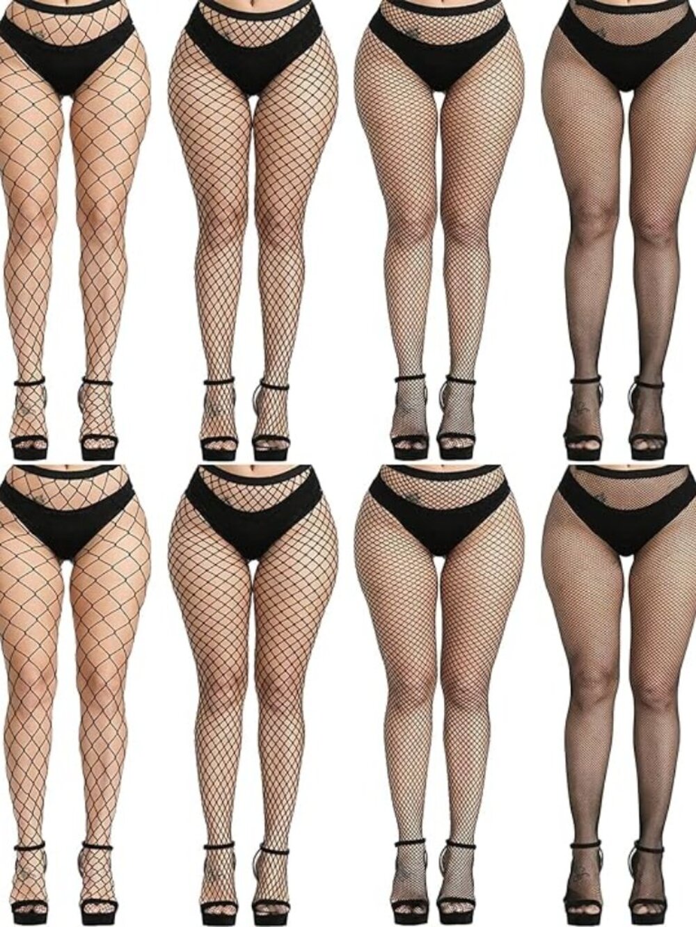 Black Fishnet Stockings For Women Thigh Hight Fishnet Tights Ladies Fish